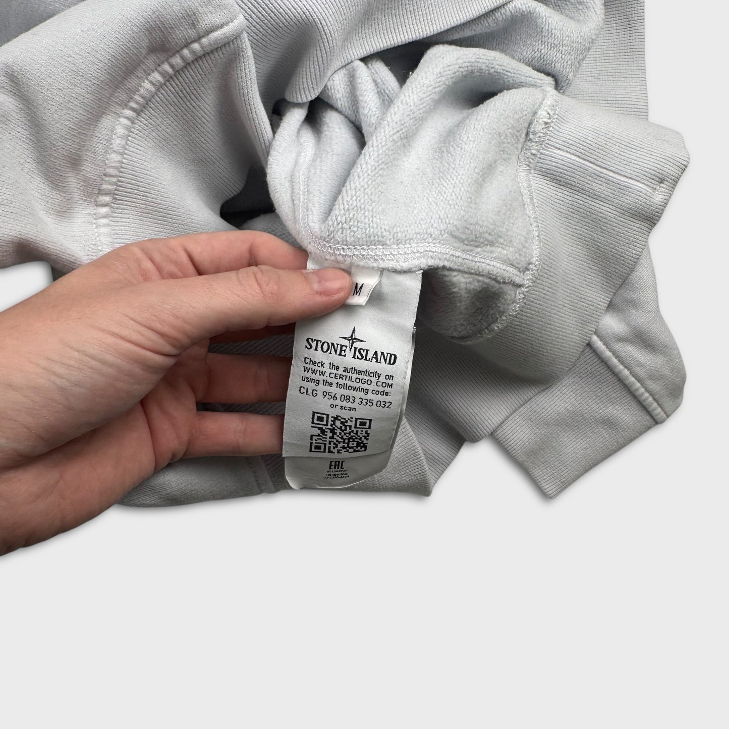 Stone Island Ice White / Grey Crewneck M