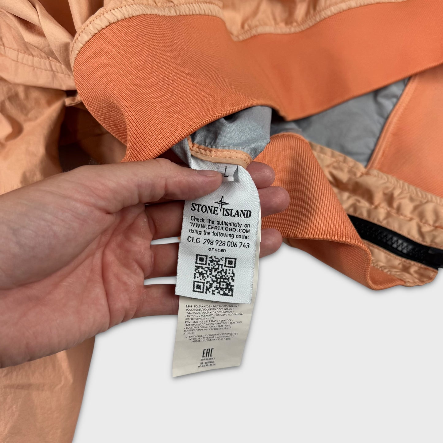 Stone Island Peach Membrana 3L TC Jacket L