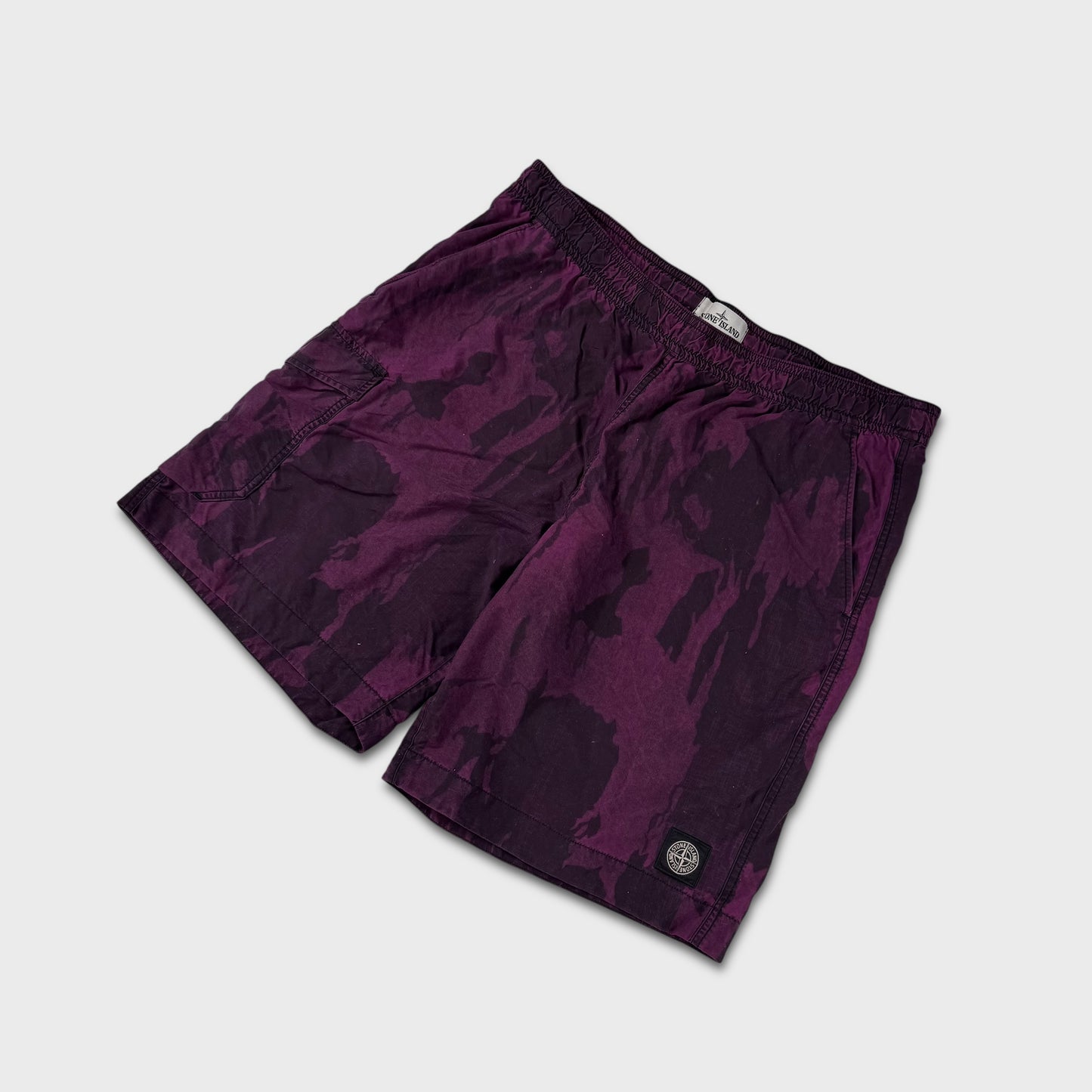 Stone Island Purple Camouflage Shorts XXL