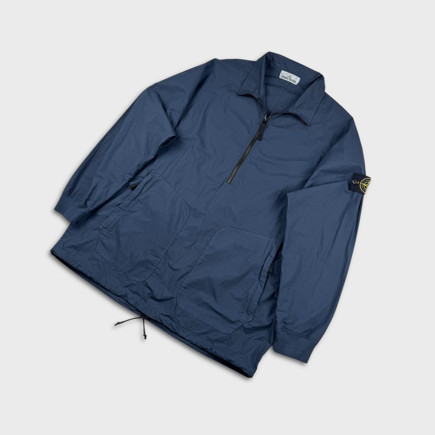 Stone Island Oversized Navy 1/4 Zip Smock Jacket L