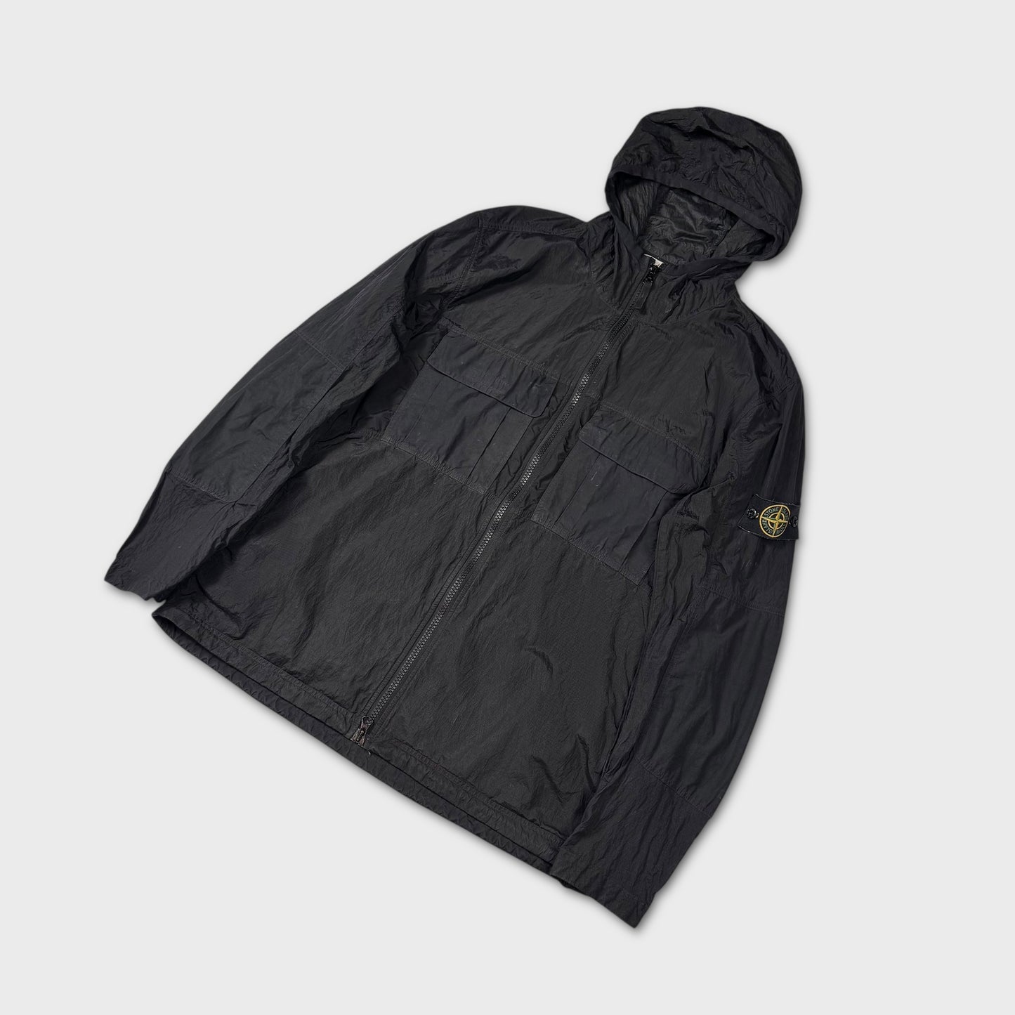 Stone Island Black Nylon Metal Ripstop Jacket XXL