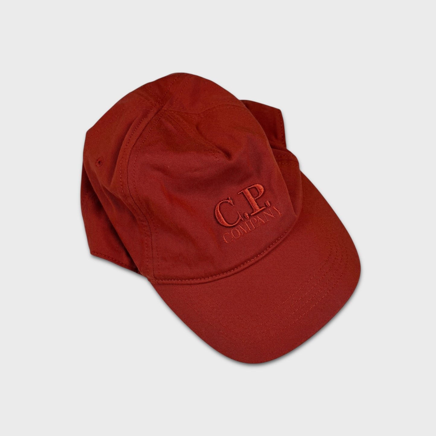 CP Company Orange Goggle Spellout Cap S