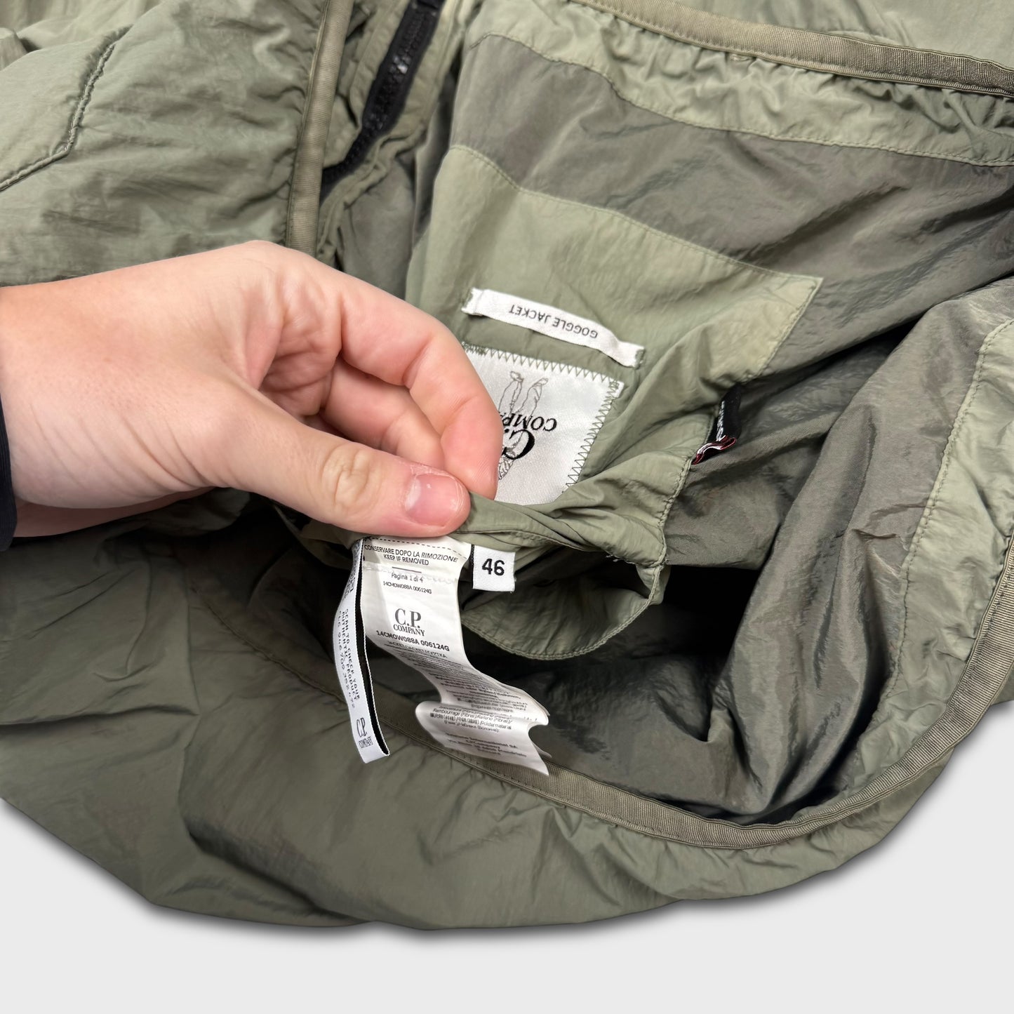 CP Company Olive G.D.P. Primaloft Goggle Jacket S