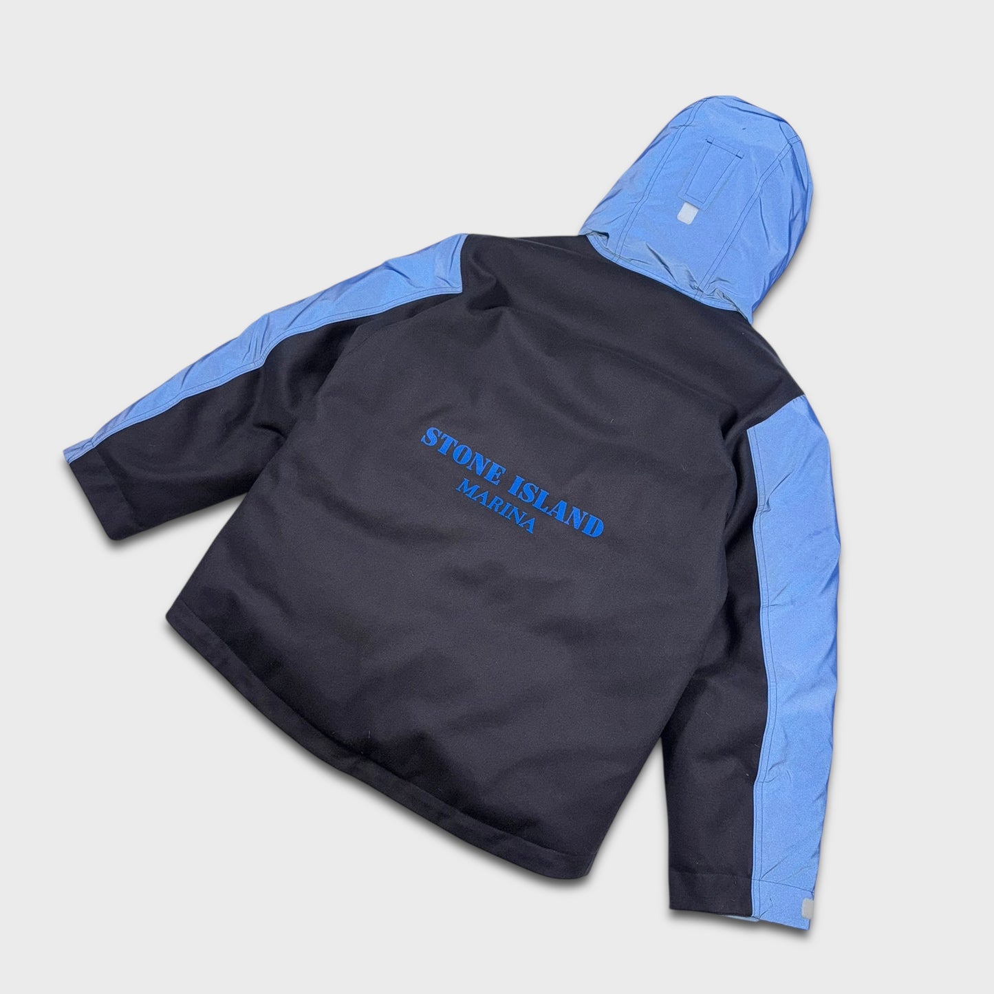 Stone Island Panno Resinato Plated Reflective Marina Down Jacket S