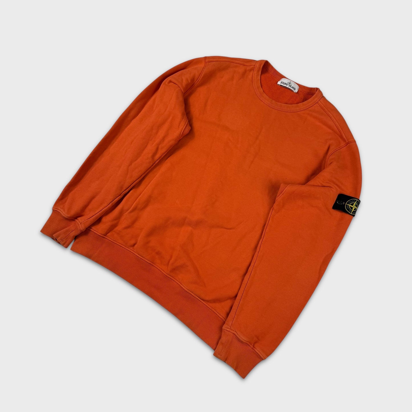 Stone Island Orange Crewneck Sweatshirt XL