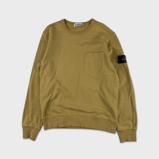Stone Island Mustard Pocket Knit Crewneck M