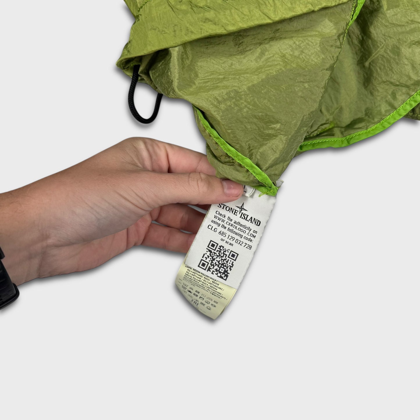 Stone Island Lime Green Nylon Metal Watro Jacket L