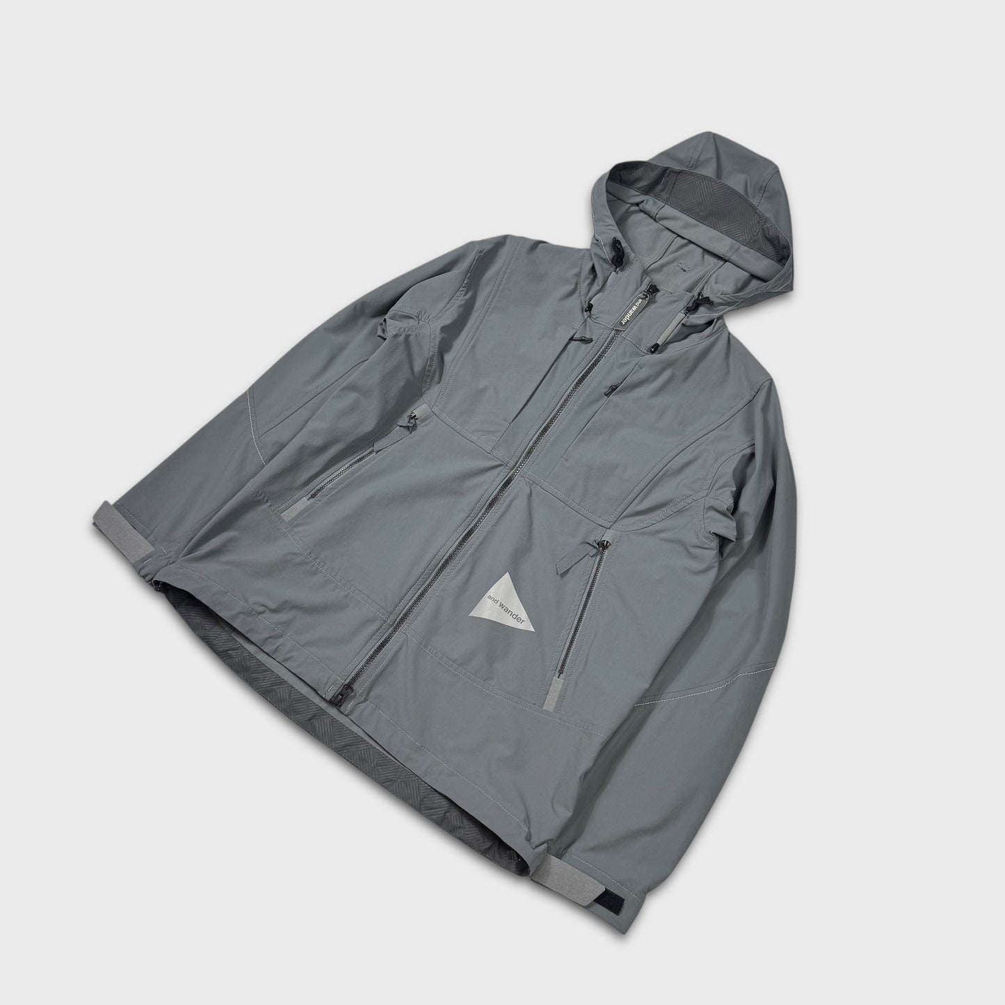 And Wander Grey Pertex Technical Jacket S & M