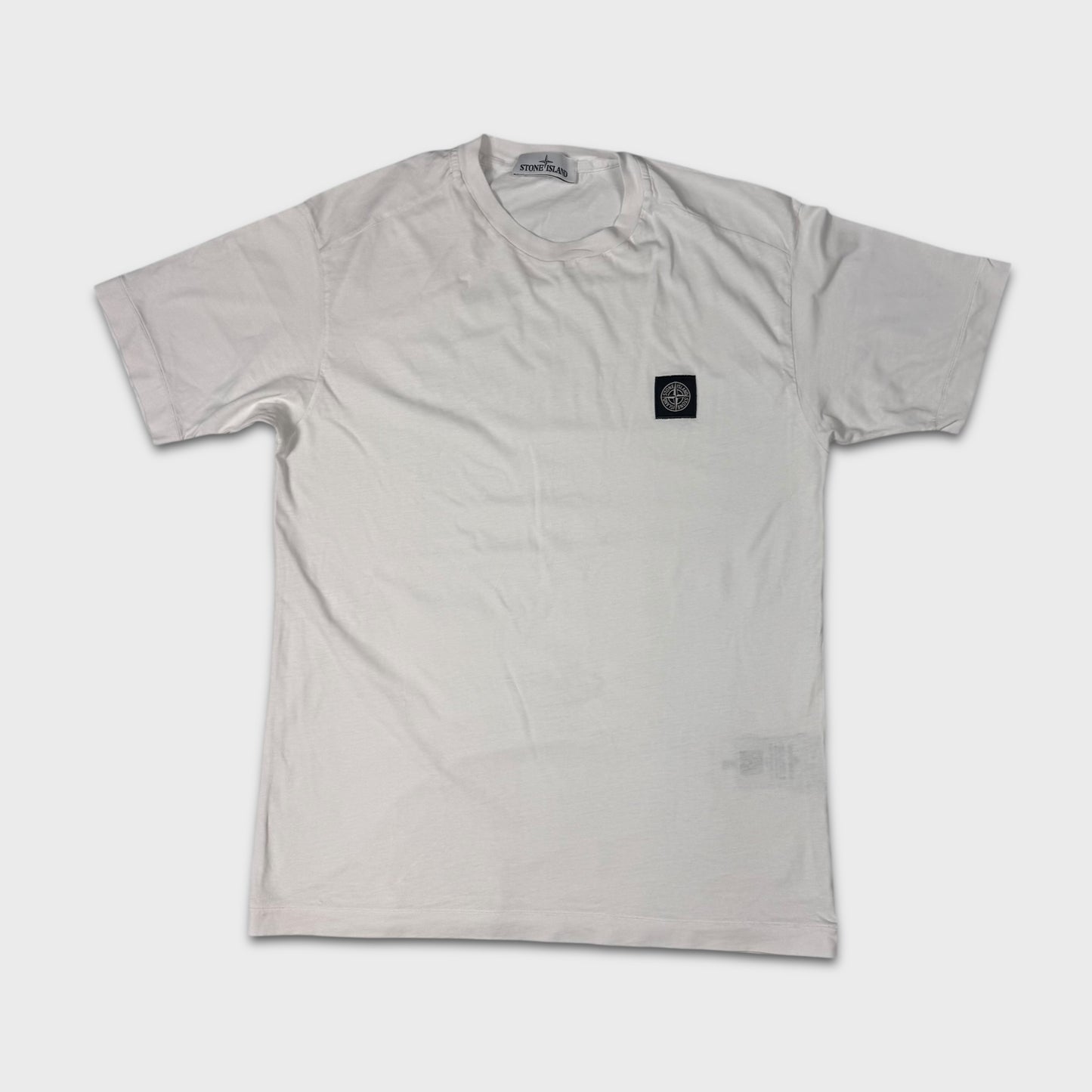 Stone Island White Compass Logo T-Shirt L