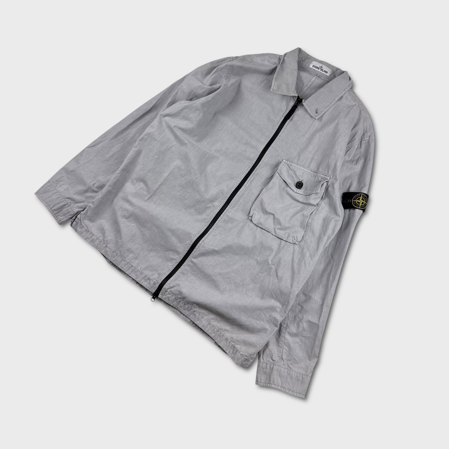 Stone Island Lavender Full Zip Overshirt XXL