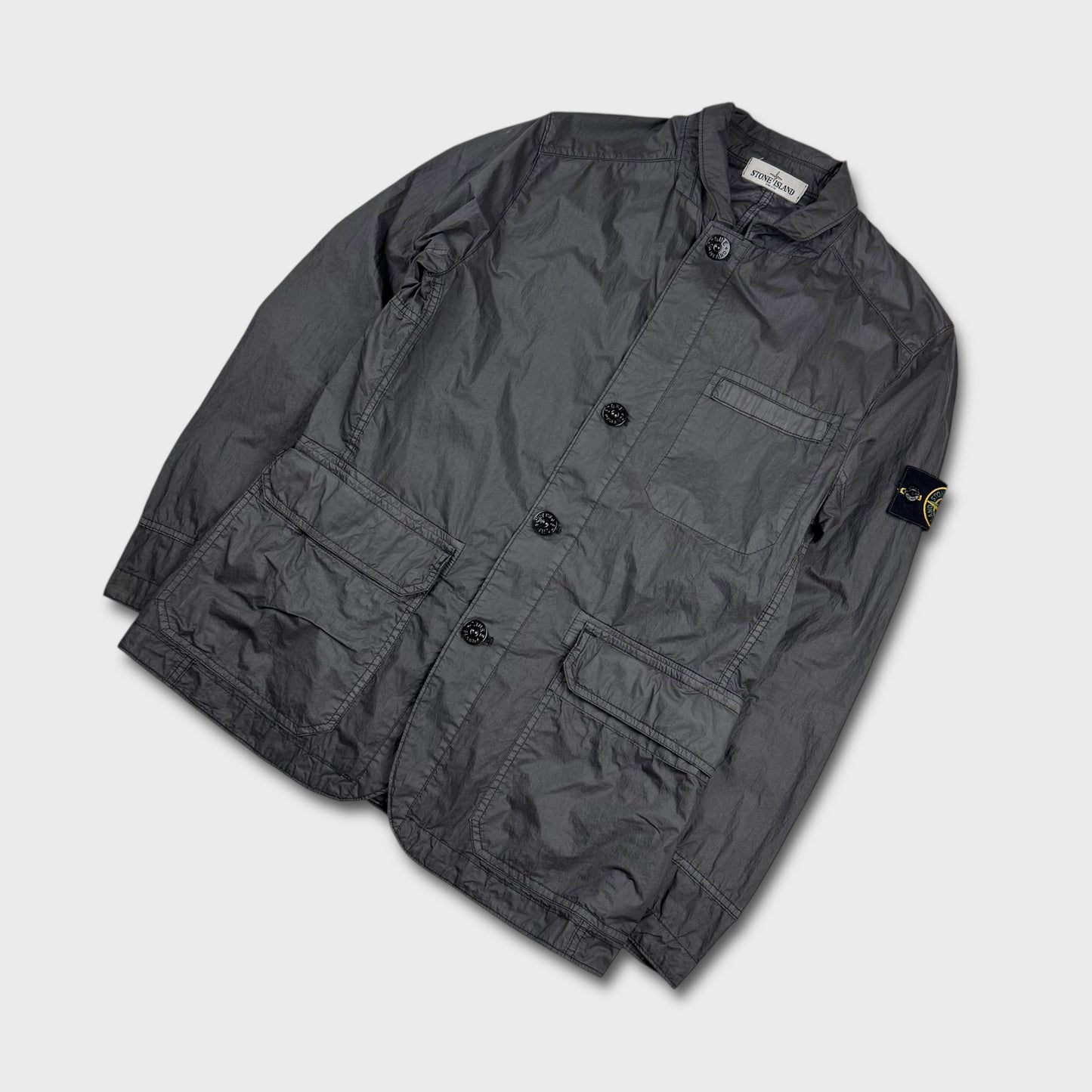 Stone Island Charcoal Grey ‘Mussola Watro’ Jacket L
