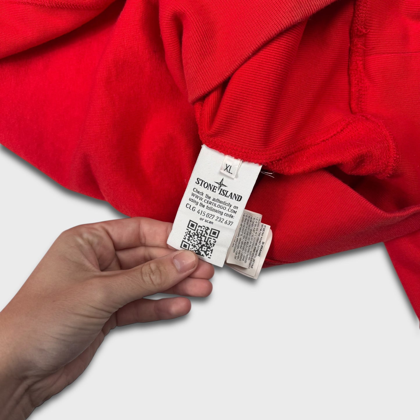 Stone Island Red Crewneck Sweatshirt XL