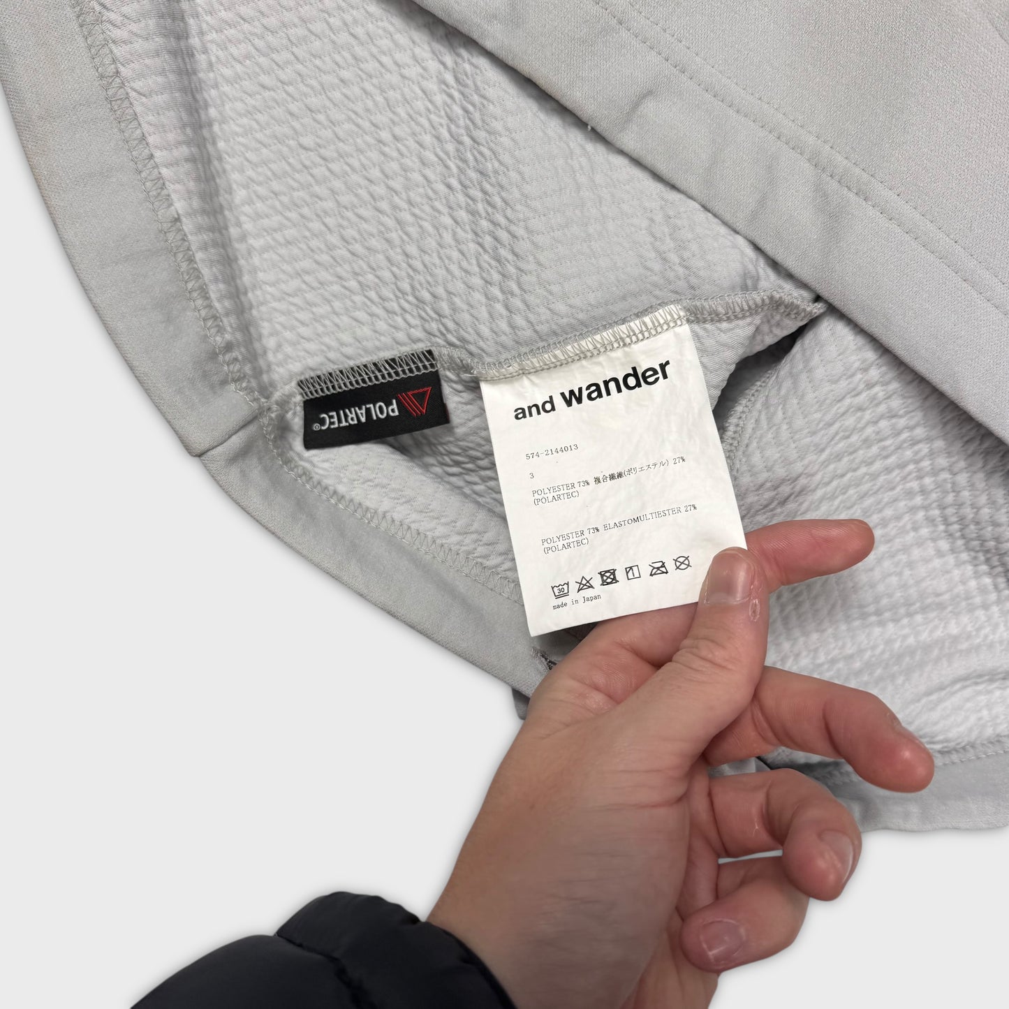 And Wander Reflective Logo Fleece Jacket M