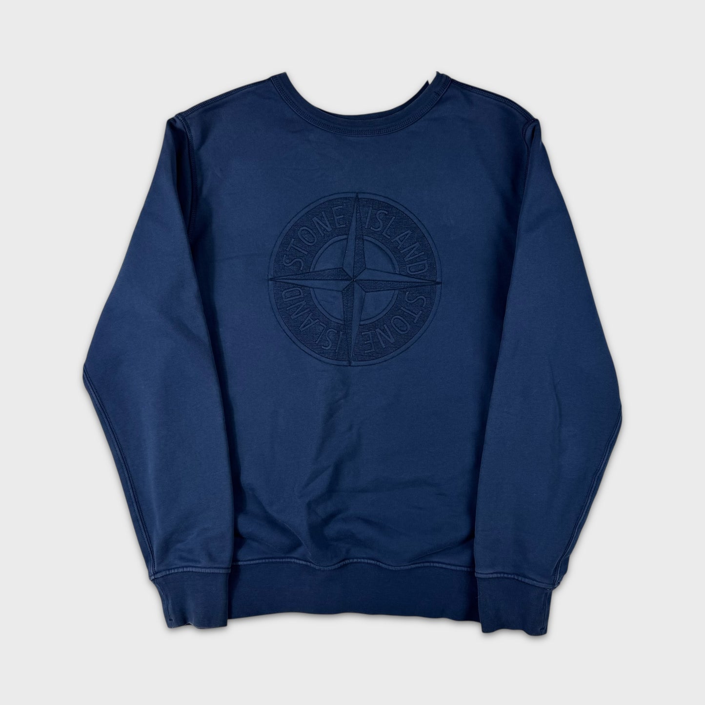 Stone Island Navy Blue Reversible Crewneck L