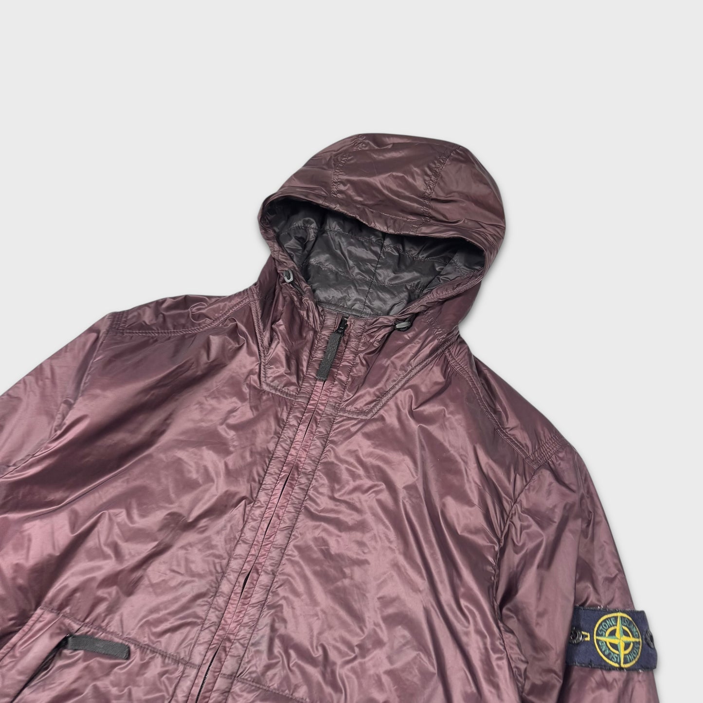 Stone Island Burgundy Micro Ripstop w/ Primaloft Insulation Jacket XL