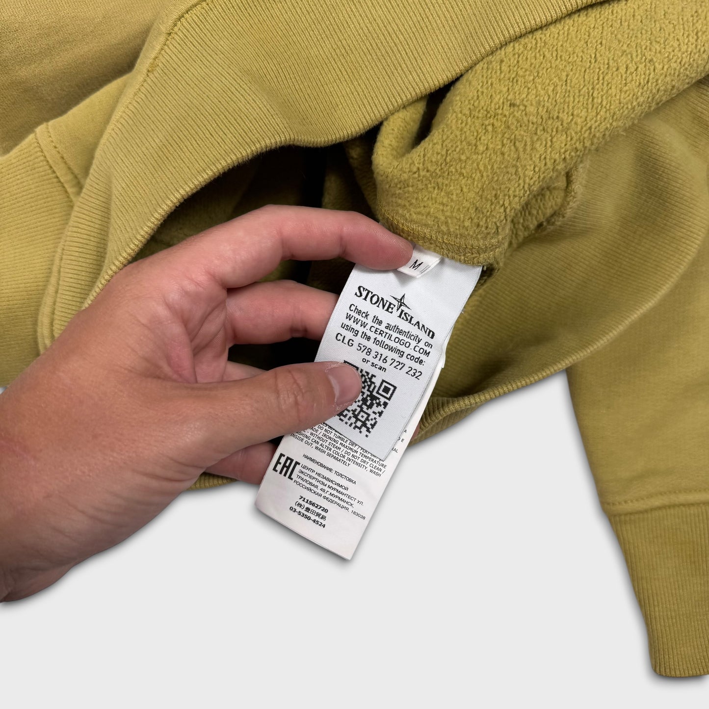 Stone Island Mustard Crewneck Sweatshirt M