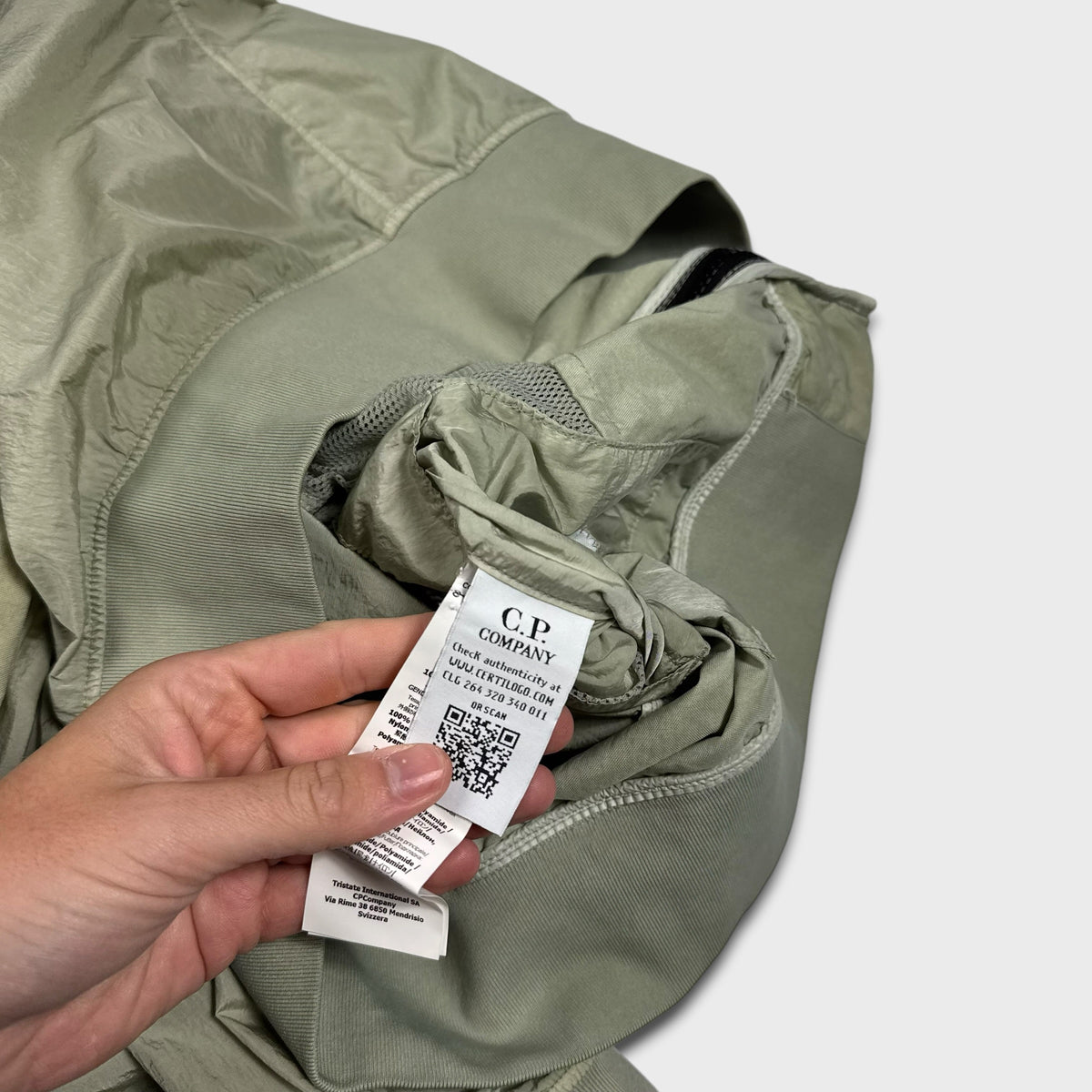 CP Company Sage Green Chrome-R Nylon Jacket XL