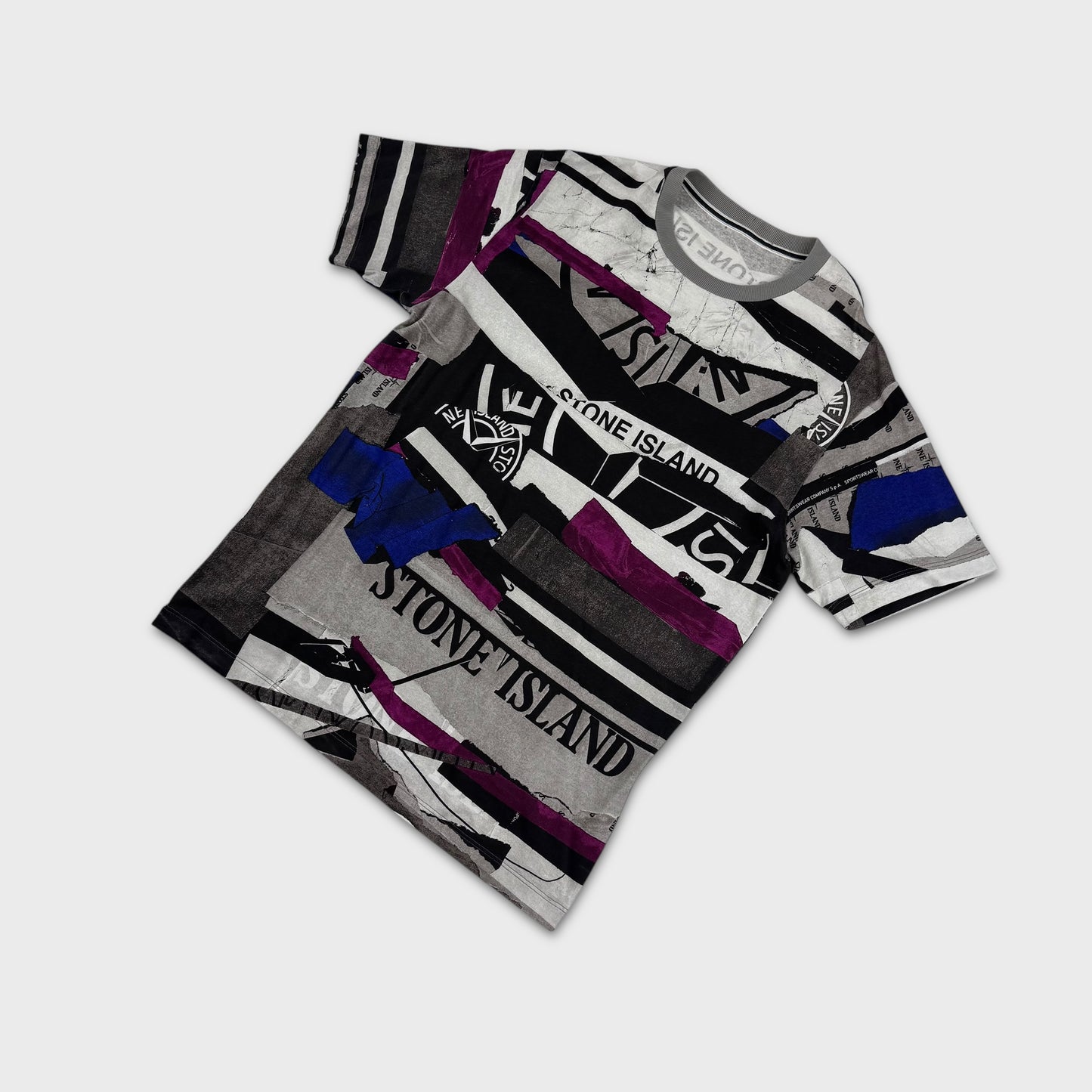 Stone Island Pattern Print T-Shirt L