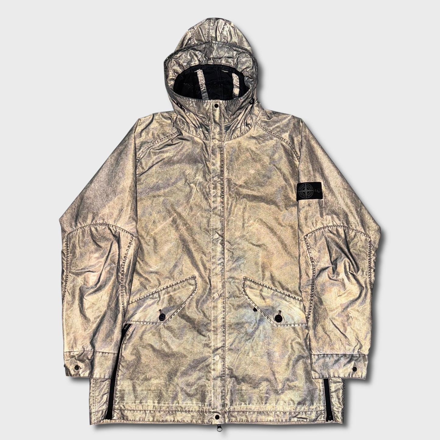 Stone Island Plated Reflective Special Process Parka Jacket XXL