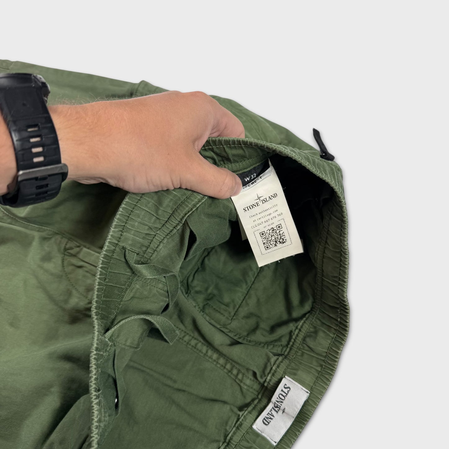 Stone Island Olive Green Cargo Pants W32