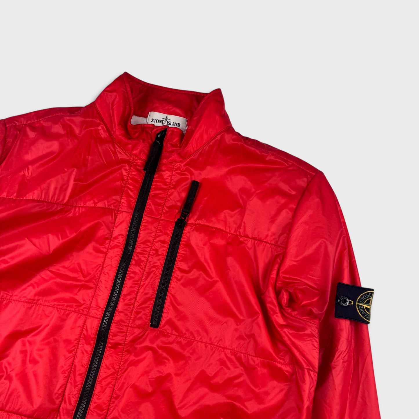 Stone Island Red Micro Ripstop Quilted Jacket XL