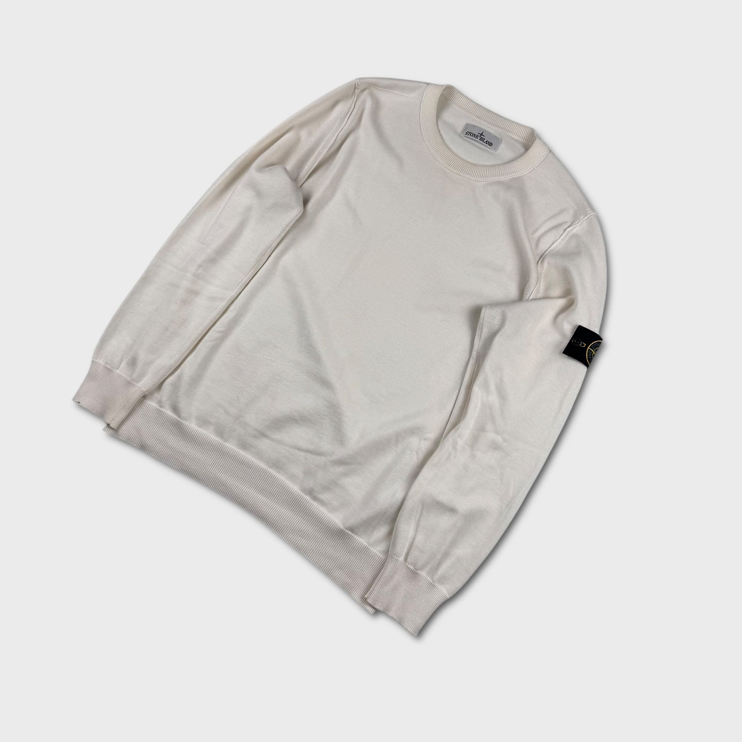 Stone Island White 2023 Knit Jumper XL