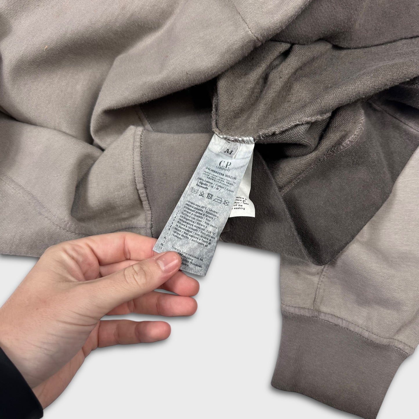 CP Company Grey Re-Colour Lens Crewneck M