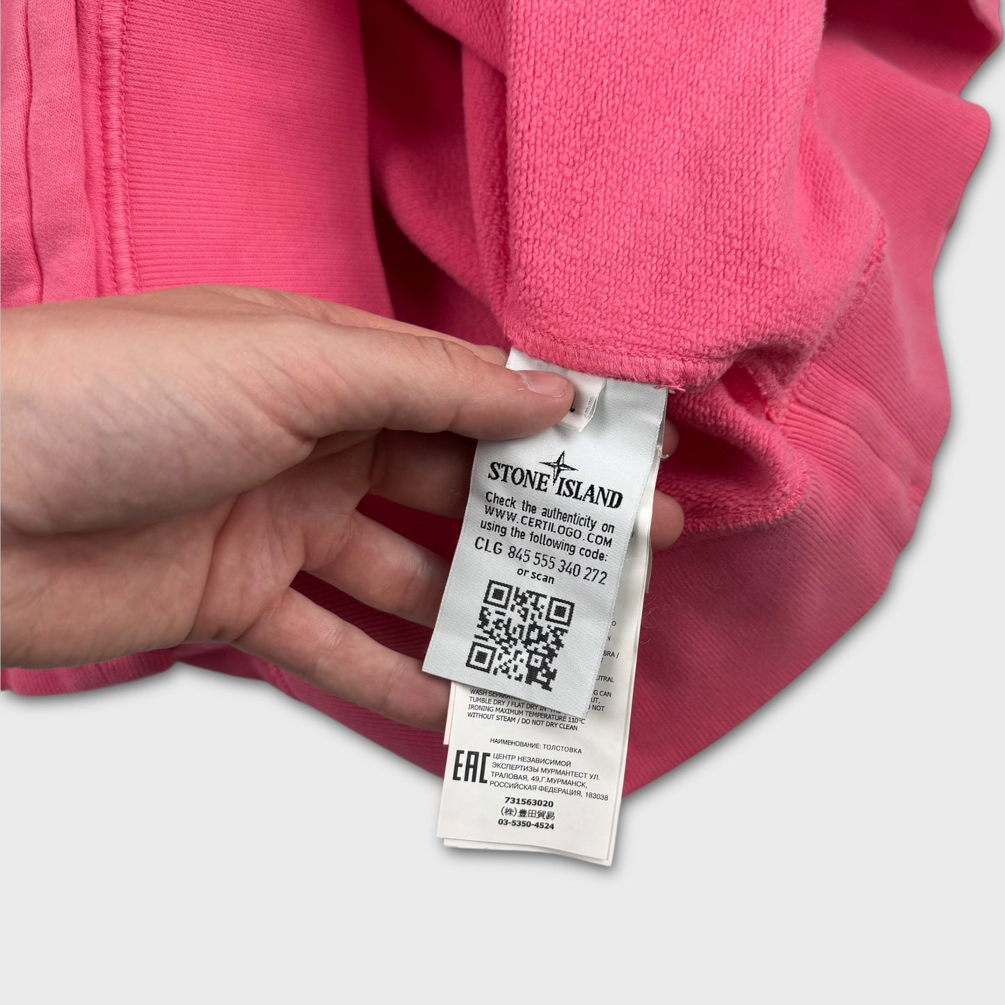 Stone Island Hot Pink Crewneck Sweatshirt L