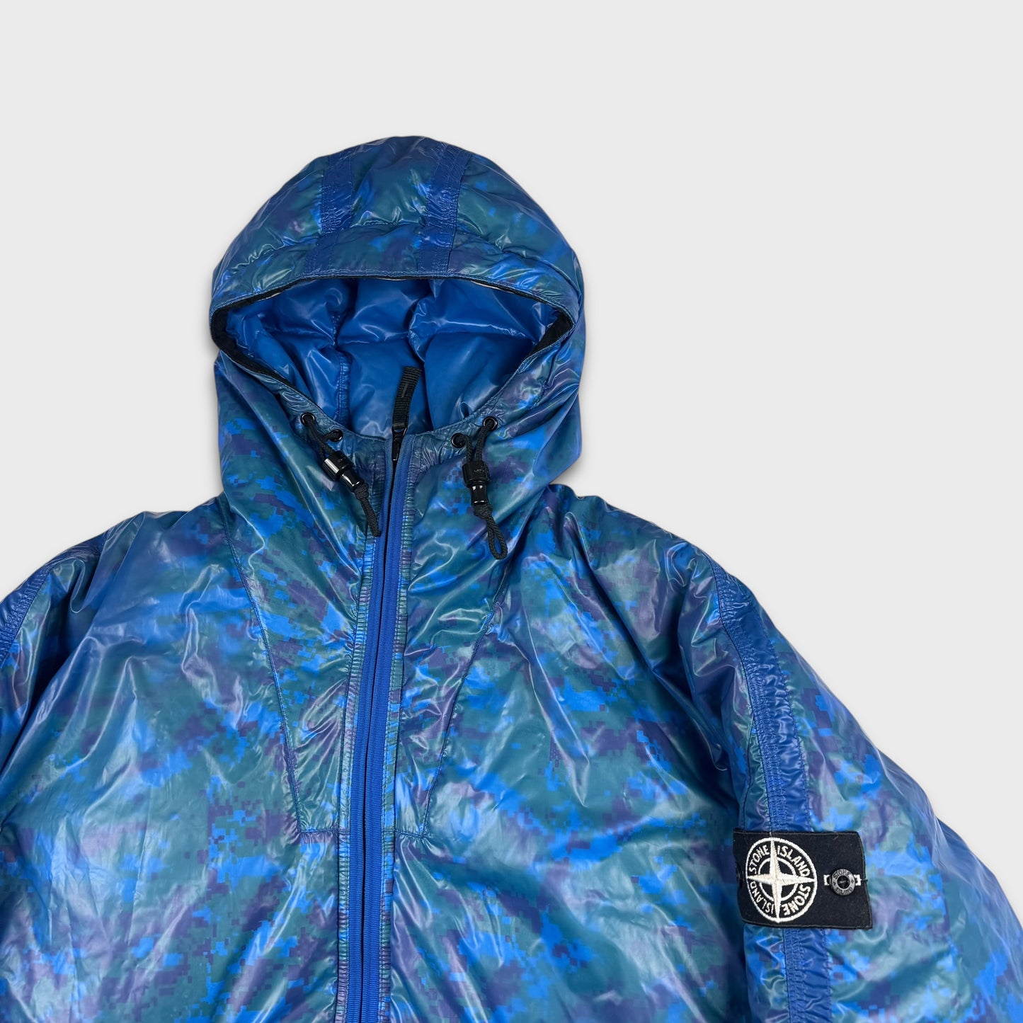 Stone Island 2007 Camo Goose Down Puffer Jacket L