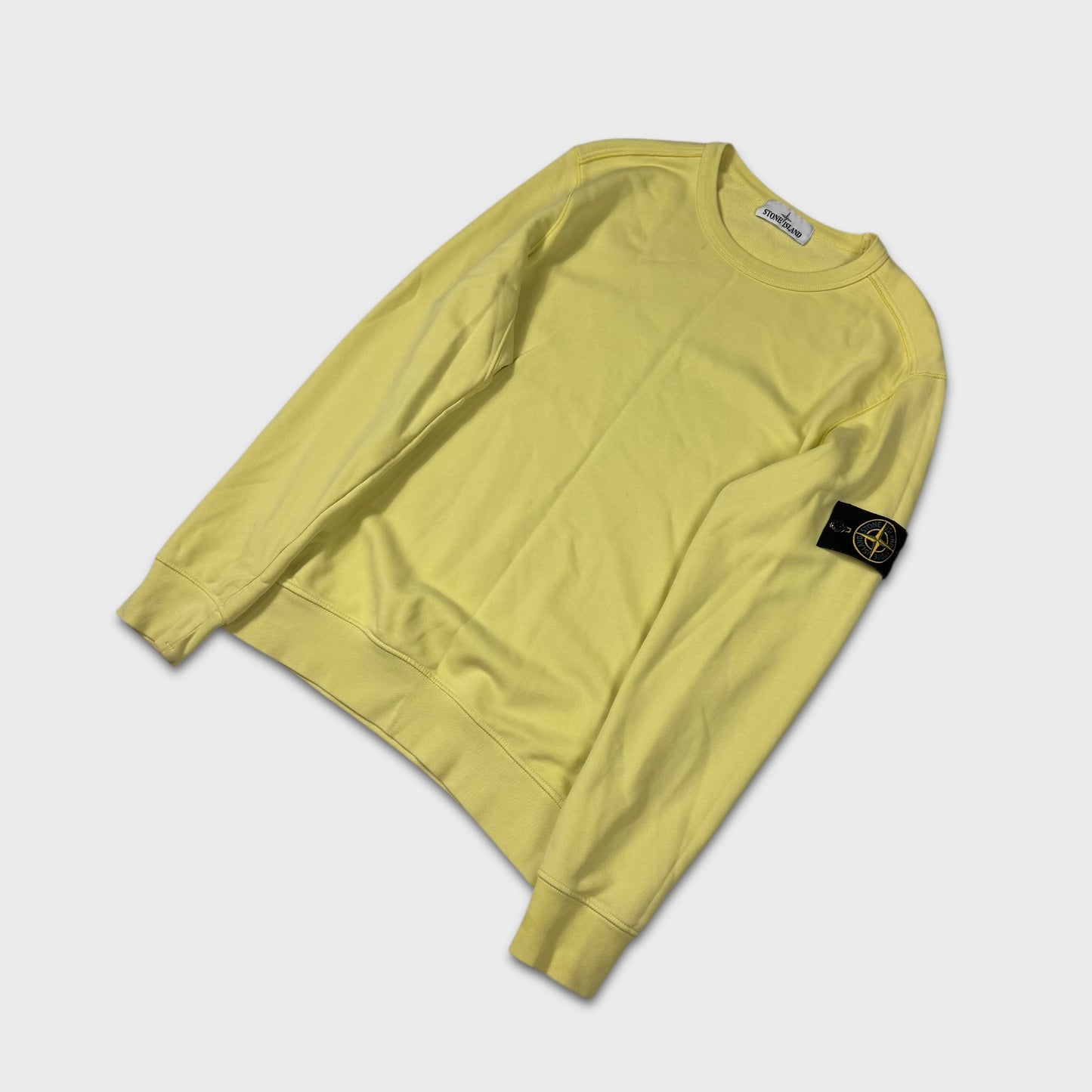Stone Island Yellow Crewneck Sweatshirt M