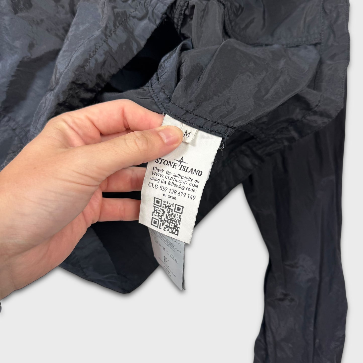 Stone Island Navy Nylon Metal Overshirt M