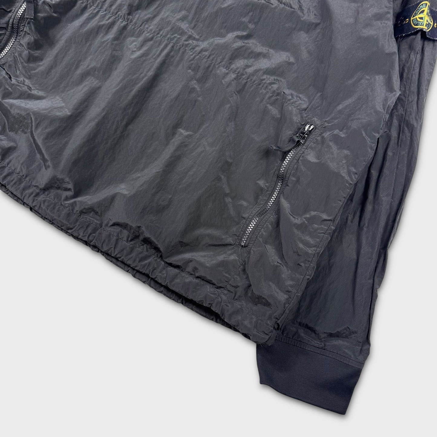 Stone Island Black Nylon Metal Pullover Smock Jacket XXL