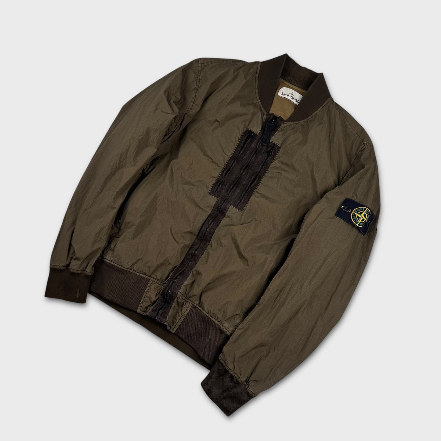 Stone Island Garment Dyed Crinkle Reps Bomber Jacket M