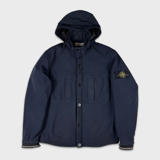Stone Island Navy Soft Shell-R Jacket L