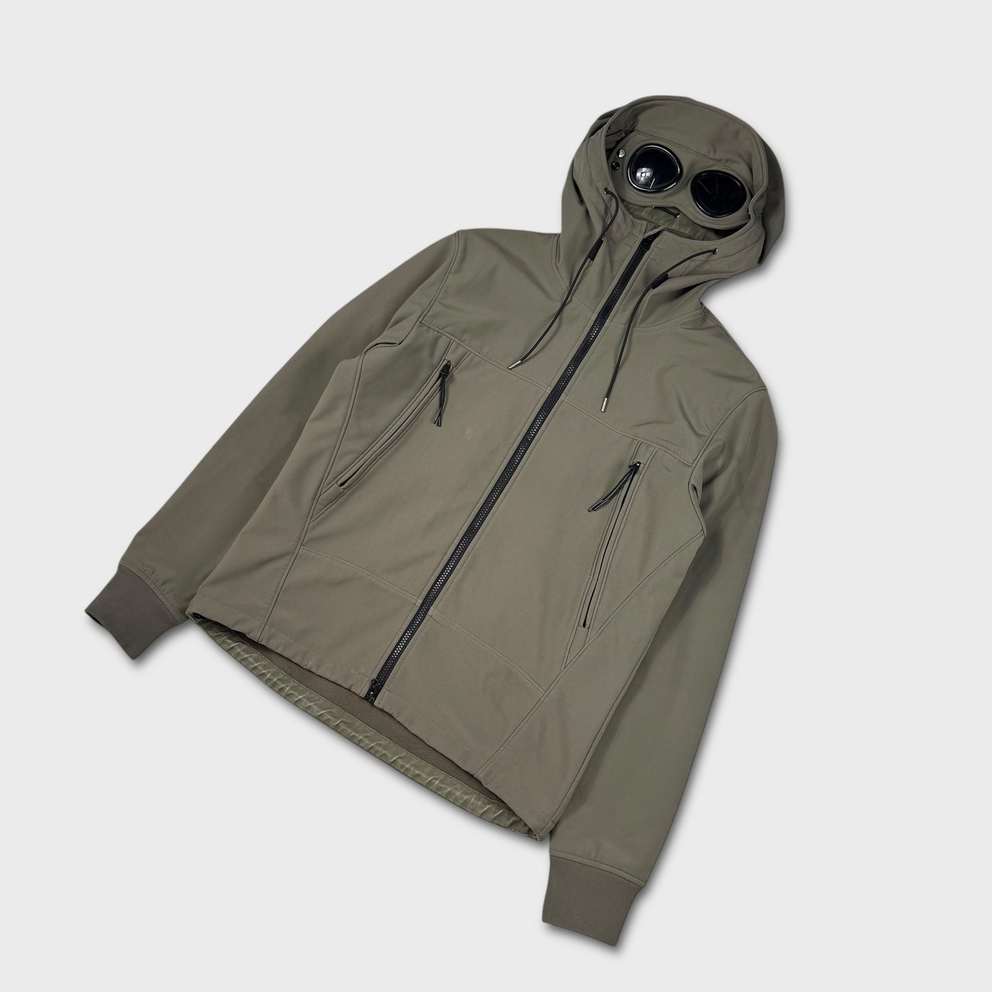 CP Company Olive Soft Shell Goggle Jacket M