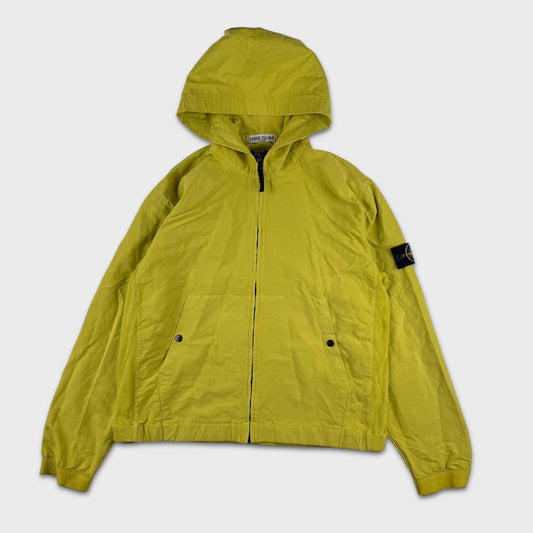 Stone Island Lime Cotton Hooded Jacket L/XL