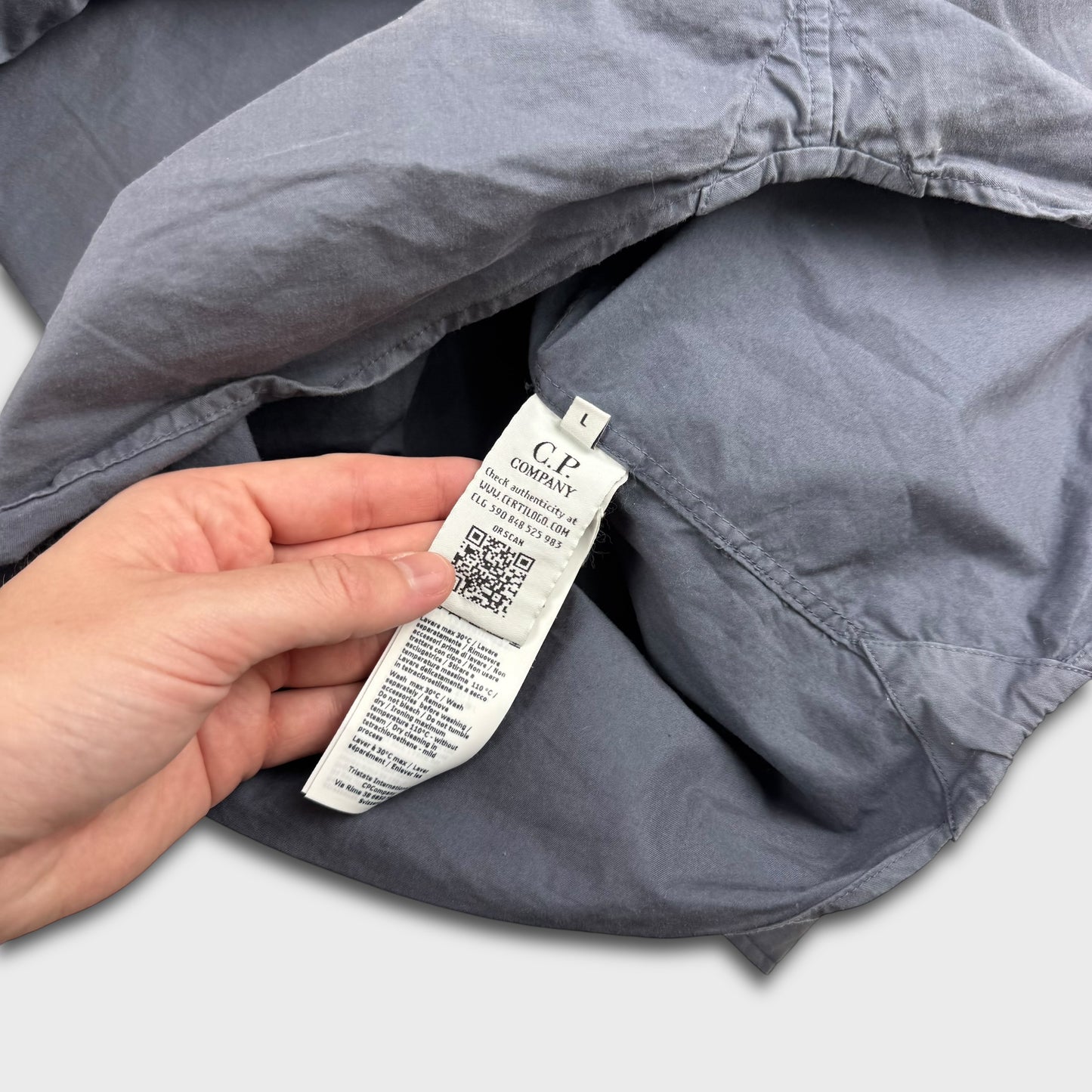 CP Company Charcoal Blue Lens Overshirt L