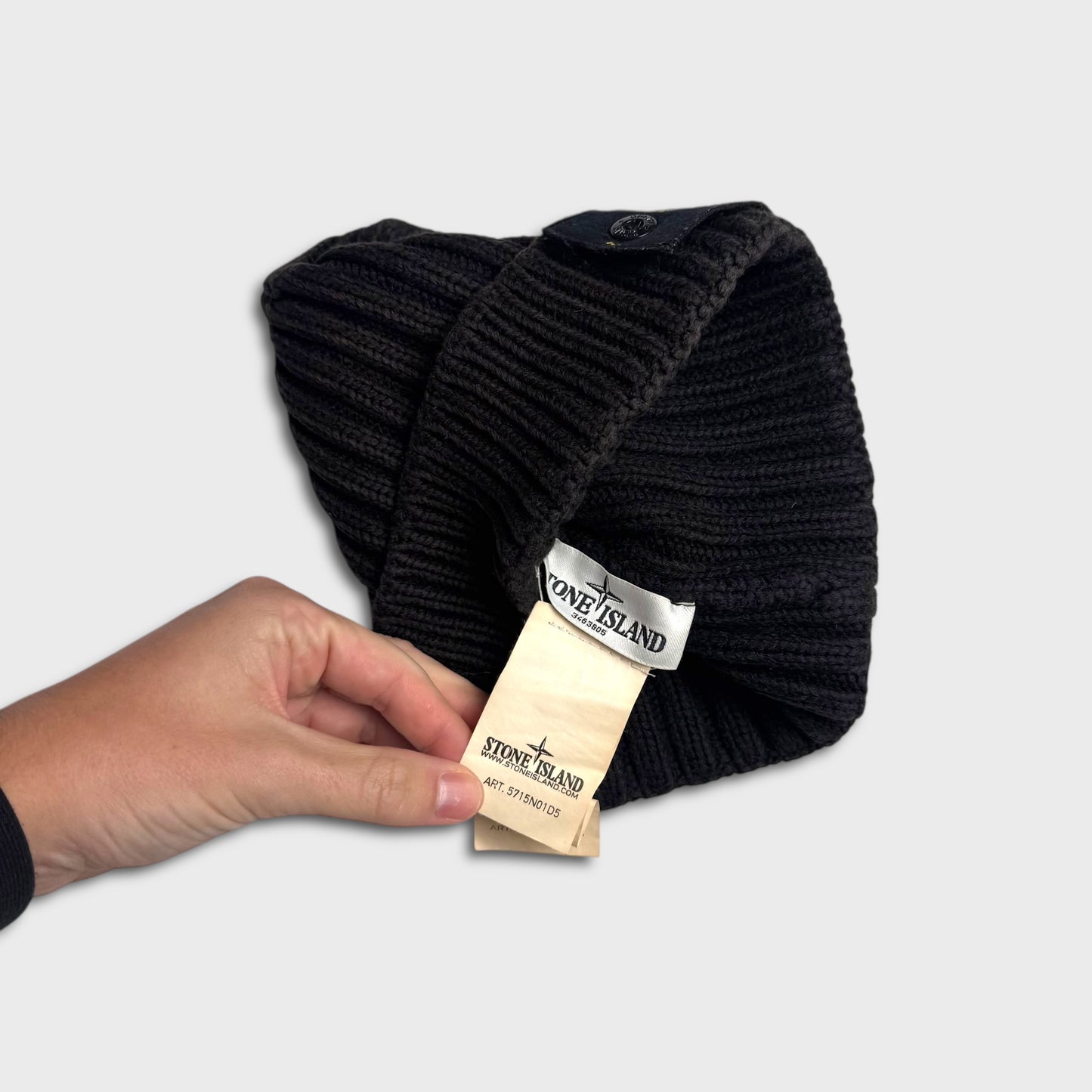 Stone Island Ribbed Badge Beanie OS