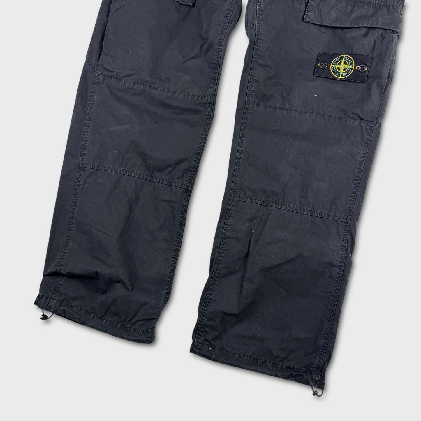 Stone Island Black Baggy Cargo Pants W32