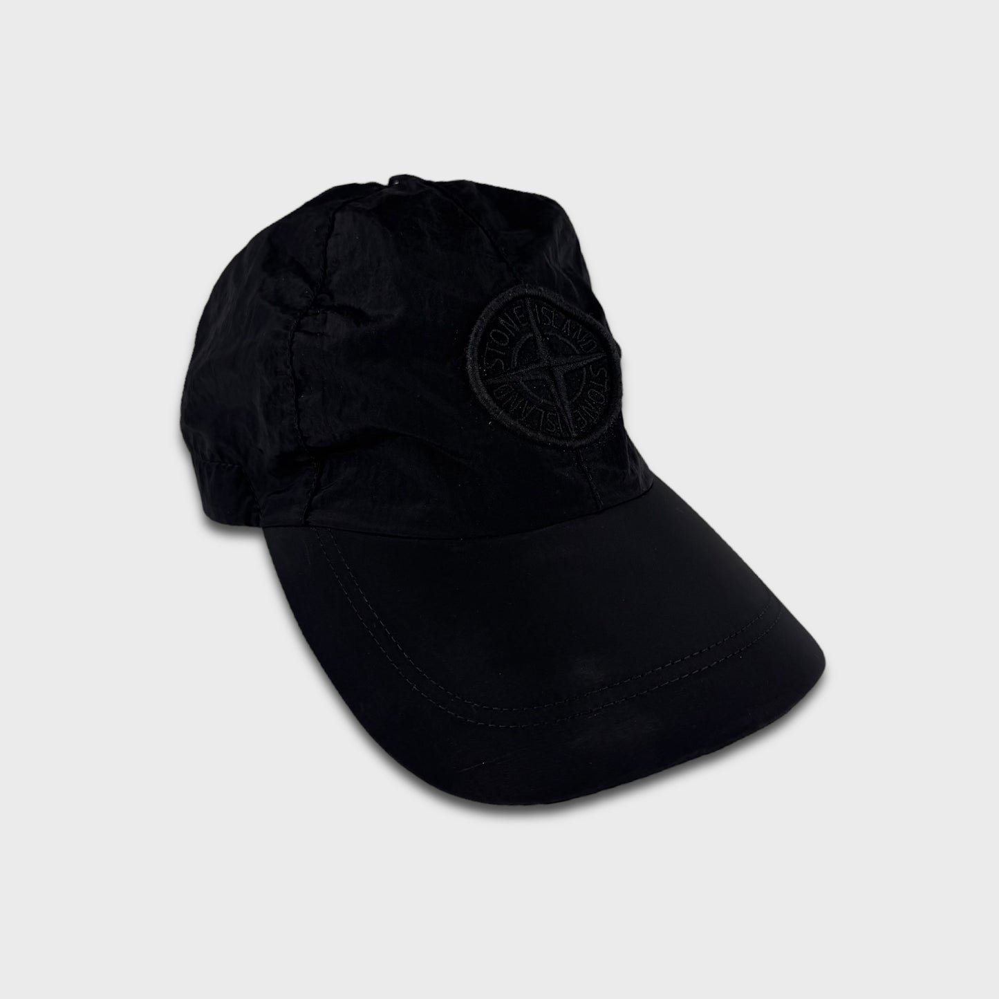 Stone Island Black Nylon Metal Cap L