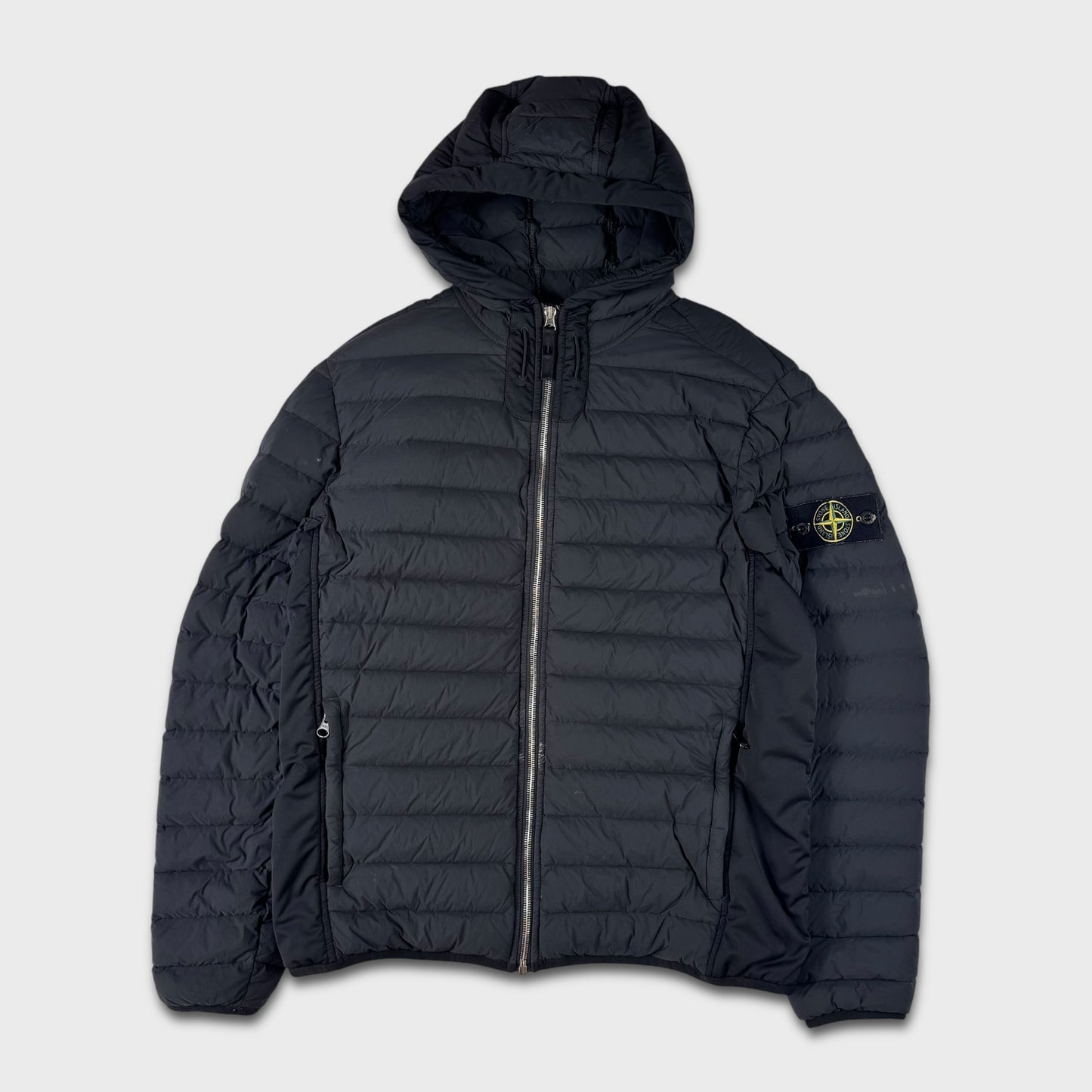 Stone Island Loom Woven Down Chambers Hooded Jacket M