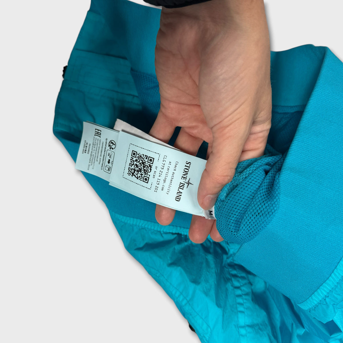 Stone Island Aqua Garment Dyed Crinkle Reps NY Jacket M