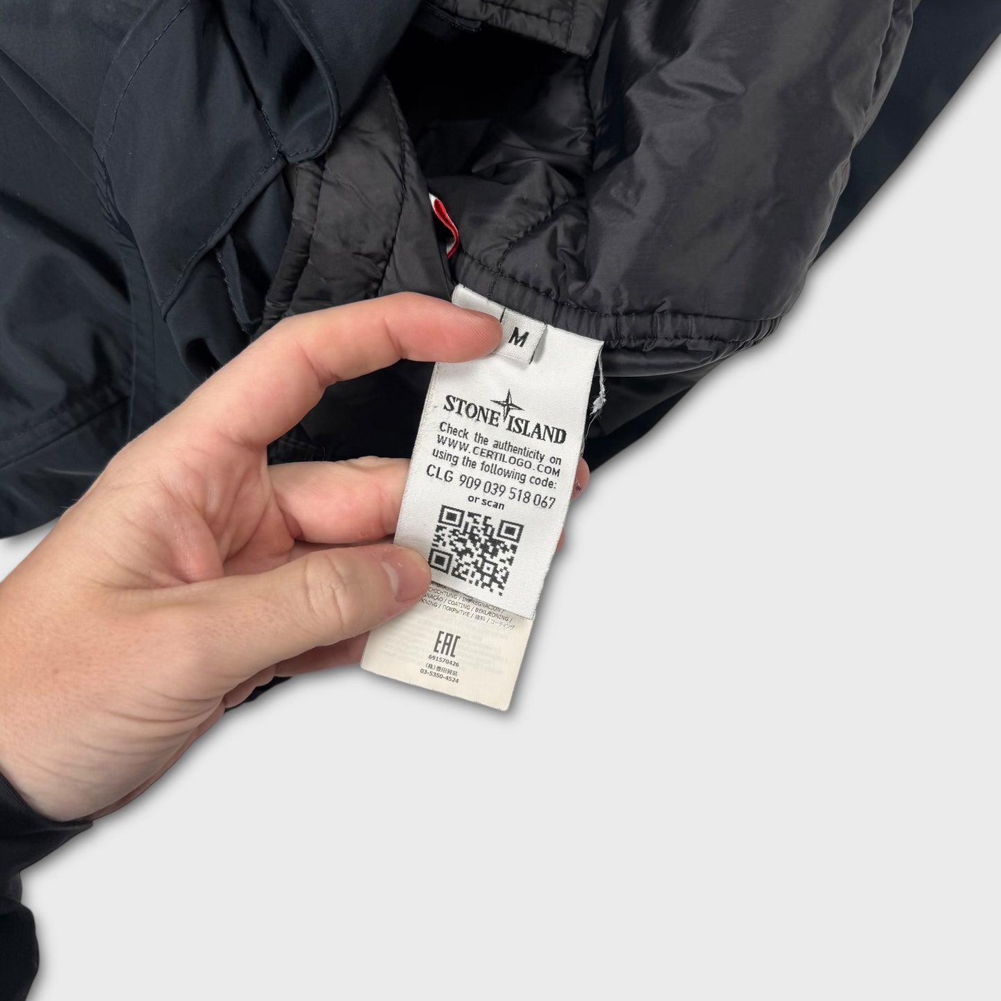 Stone Island Navy Micro Reps Primaloft Parka Jacket M