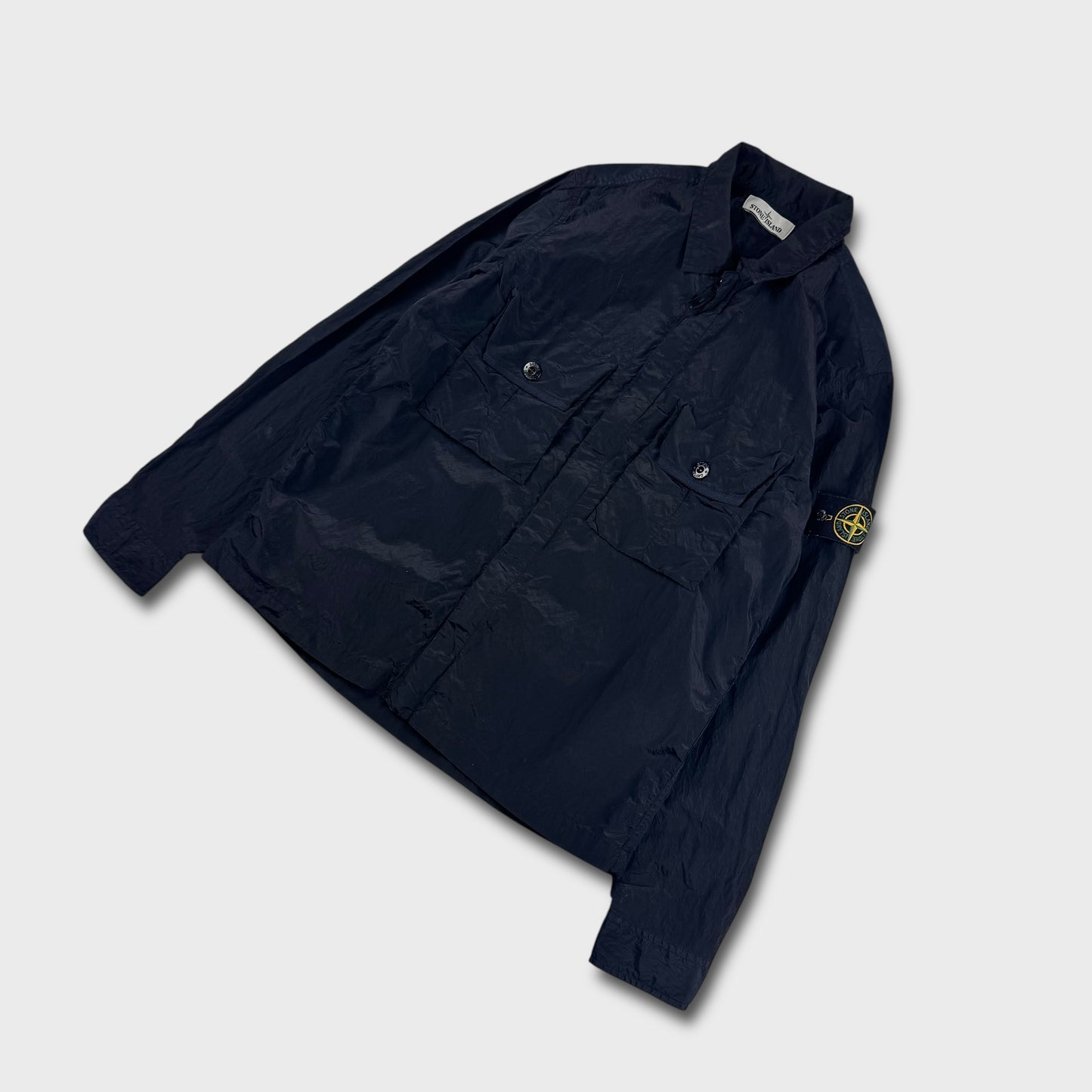 Stone Island Dark Navy Nylon Metal Overshirt L