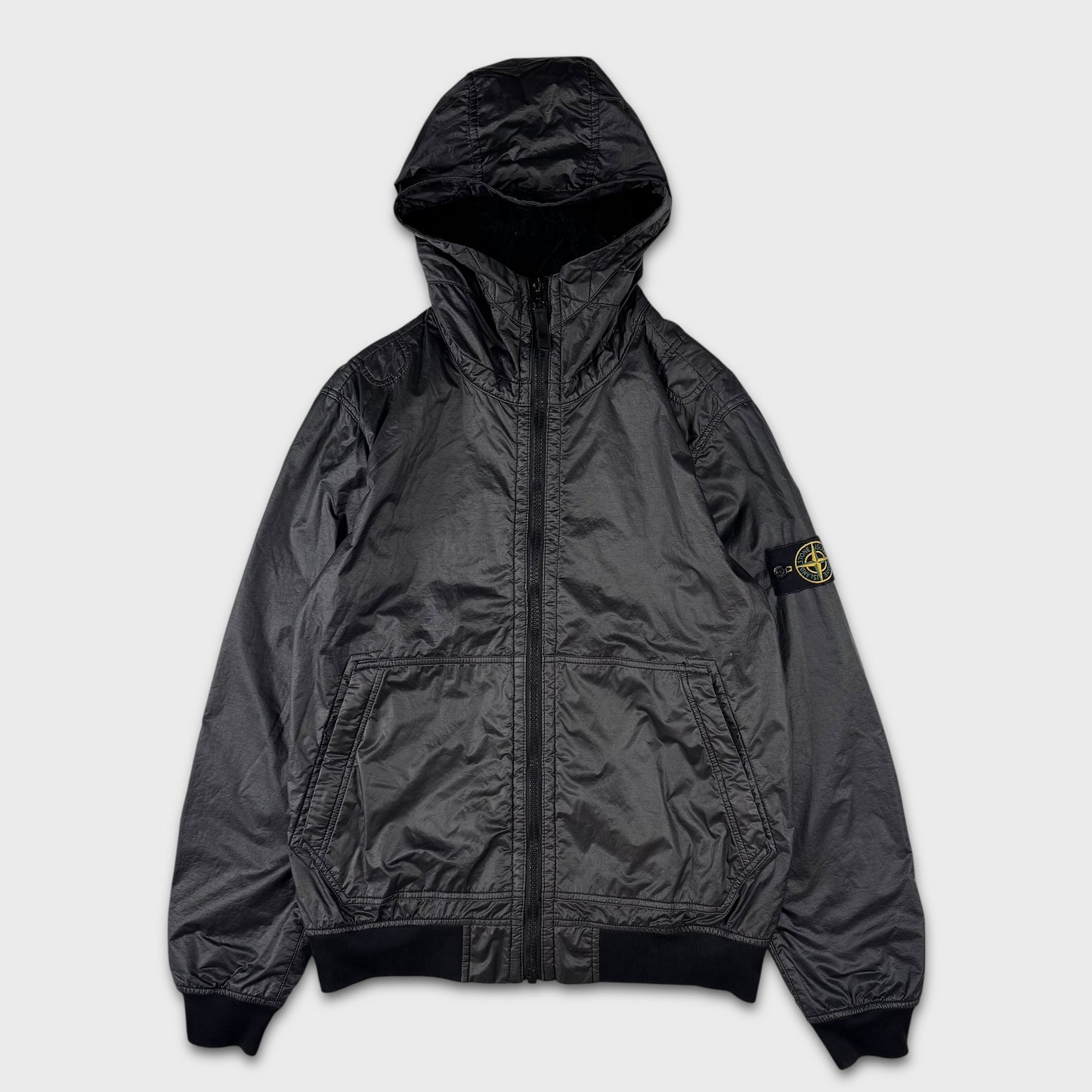 Stone Island Black Lamy Flock Jacket M