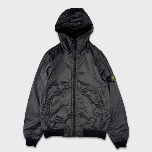 Stone Island Black Lamy Flock Jacket M