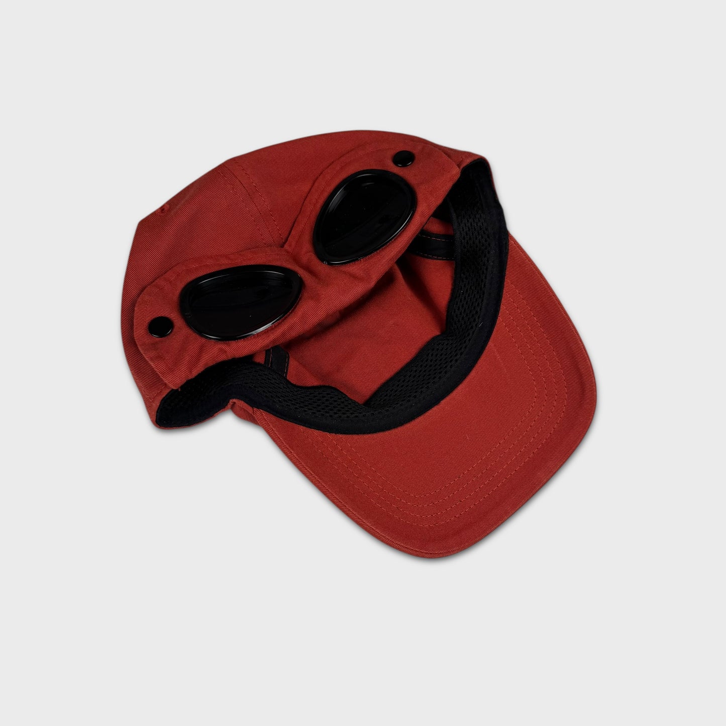 CP Company Orange Goggle Spellout Cap S
