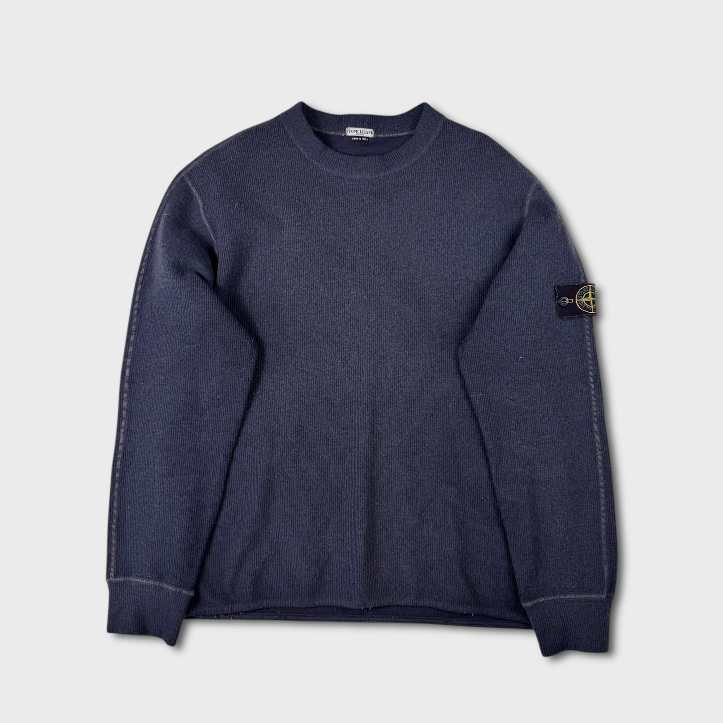 Stone Island 2000’s Ribbed Knit Crewneck XL