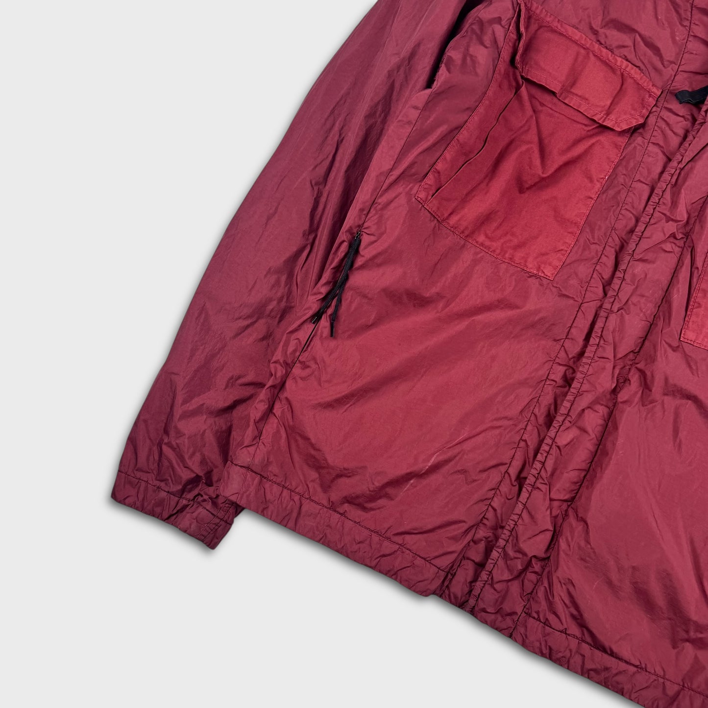 Stone Island Burgundy Crinkle Reps Jacket L