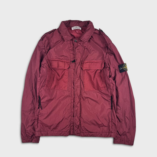 Stone Island Burgundy Crinkle Reps Jacket L